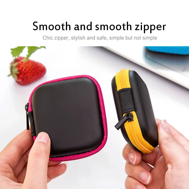 Earphone Protective Bag Box Hard Case Digital Charger Headphone Storage Bag Usb Data Cable Organizer Carrying Pouch Storage Bag