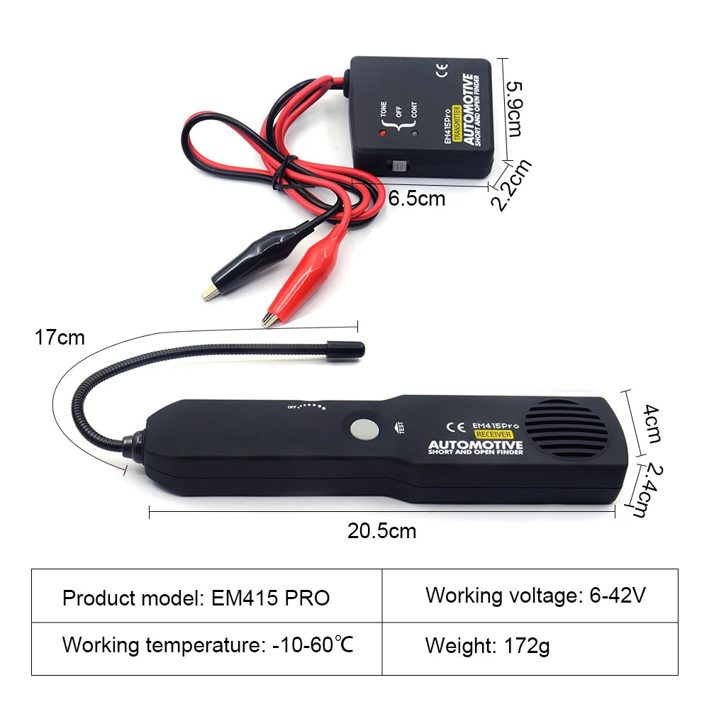 EM415PRO Scanner 6-42V Circuit Breaker Tester Cable And Wire Short Open Detector Maintenance Black Tool Inspection Tools