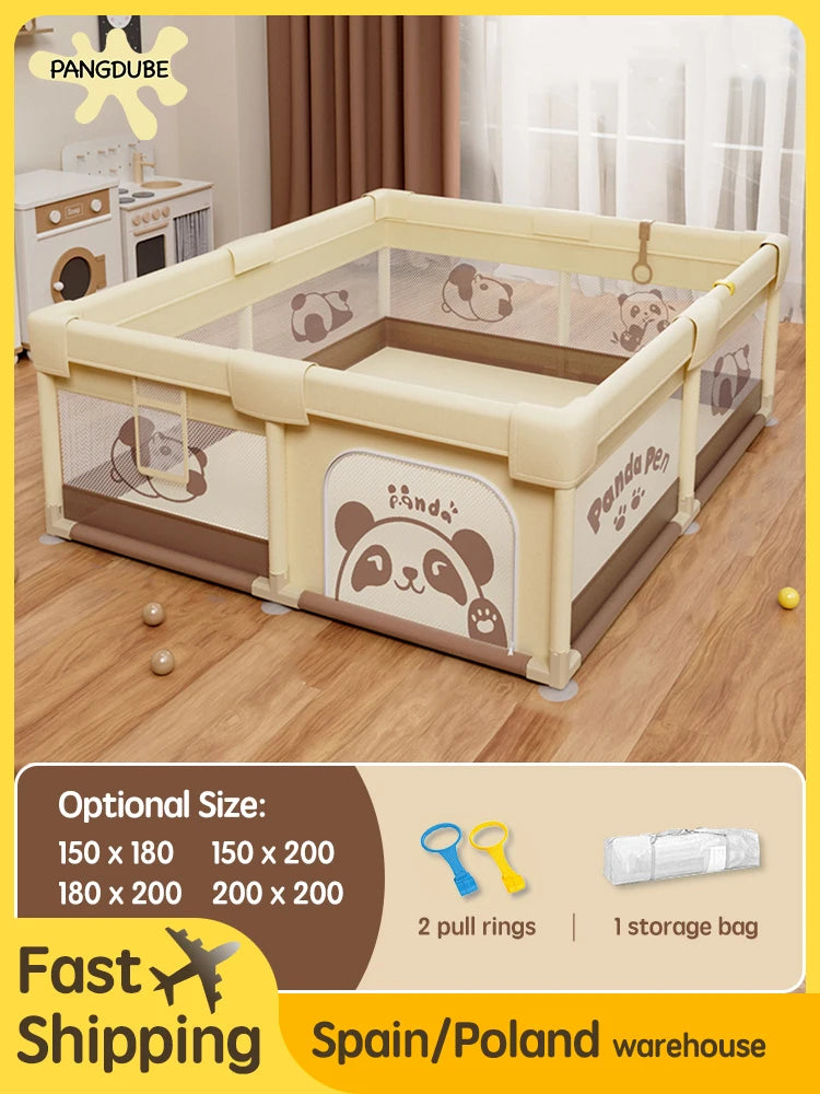 PANGDUBE Panda Baby Playpens Children's Playpen Optional 4 Sizes Playpen for Baby Activity Gym Kids Play Fence Playground