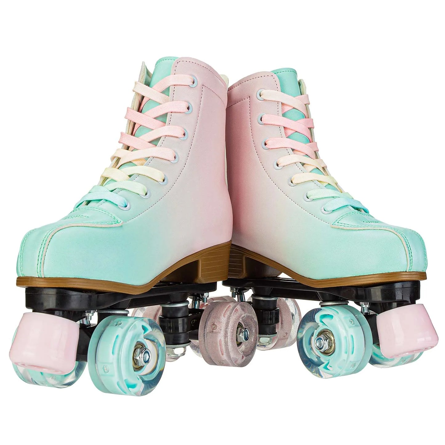 New PVC PU Leather Double Row Roller Skates Inline Skate Shoes 4 Wheels Sneakers For Women Men Adults Outdoor Sports Ice Skating