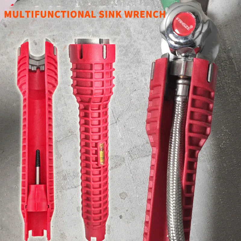 14 in 1 Multifunction Faucet Sink Installer Wrench Plumbing Tool Water Pipe Spanner For Kitchen Bathroom Water Pipe Repair