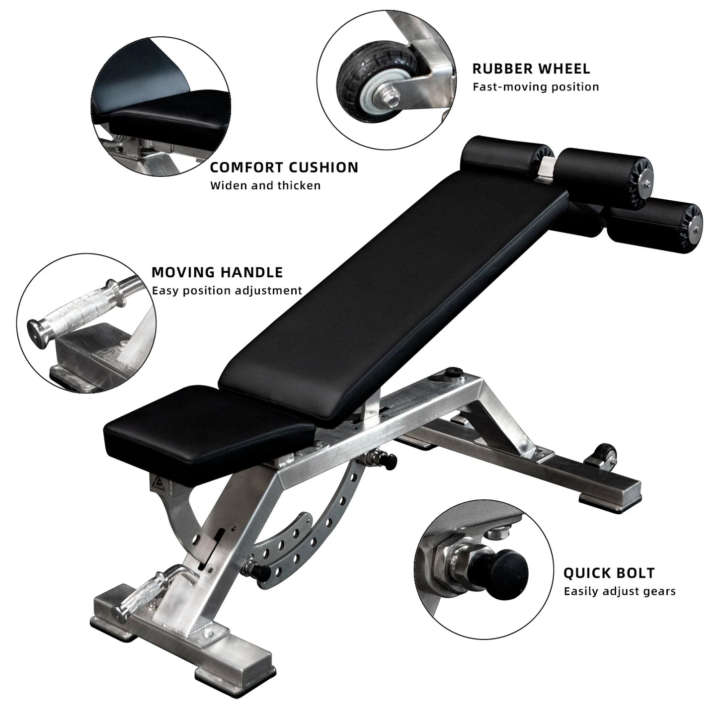 Adjustable weight bench,home gym benches,full body workout exercise