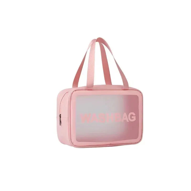 Pu Frosted Clear Makeup Box Waterproof Travel Toiletry Bag Large Capacity Portable Bath Storage Bag Children's Lunch Bag