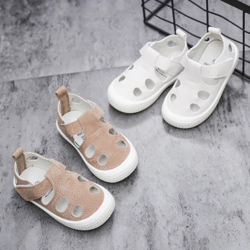 Kids Sandals Summer Girls Boys Cut Out Sneakers Breathable Children Sports Shoes Closed Toe Baby Toddlers Beach Sandalias Flats