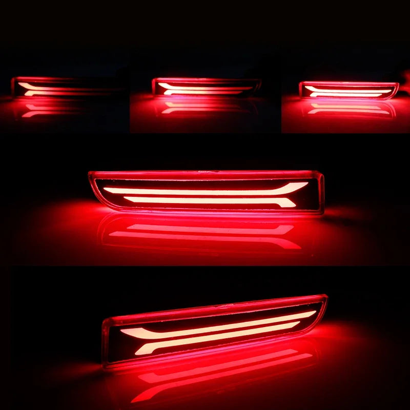 2pcs For Mitsubishi Lancer Evo X Outlander Red Rear Bumper Reflector Lights ,Tail/Brake Rear Fog Lamps and Turn Signal Light