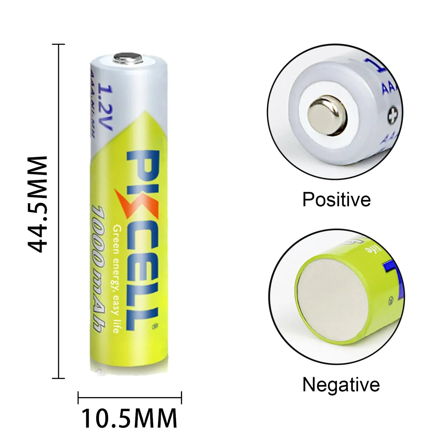 8PC PKCELL AAA Battery 1.2V NiMH AAA Rechargeable Batteries 1000mah aaa Clock Toys mouse battery And 2PC AAA/AA Battery Holder