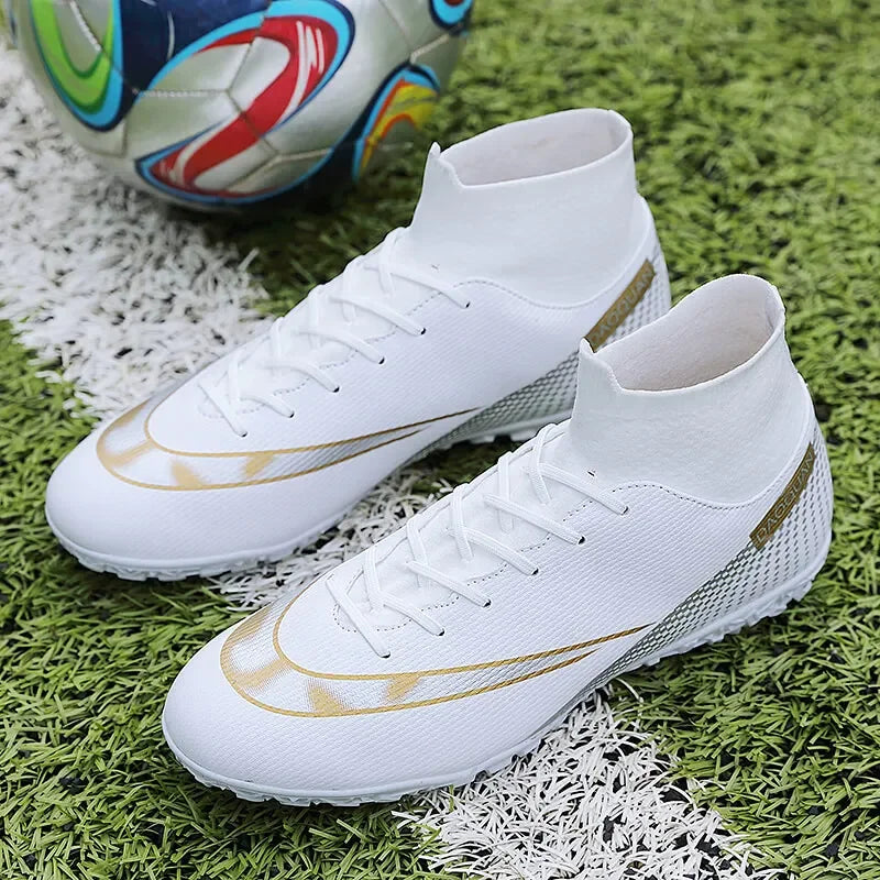 Men's Quality Football Boots Assassin Chuteira Campo TF/AG Football Shoes Futsal Training High Cut Soccer Shoes Outdoor Sneaker