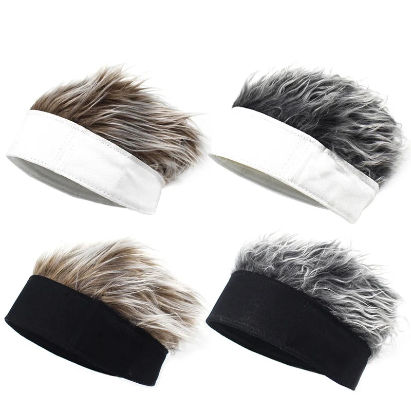 Fashion Baseball Cap Men Women Beanie Wig Hat Fun Short Hair Caps Breathable Soft for Party Toupee Hats Outdoor Casual Hat