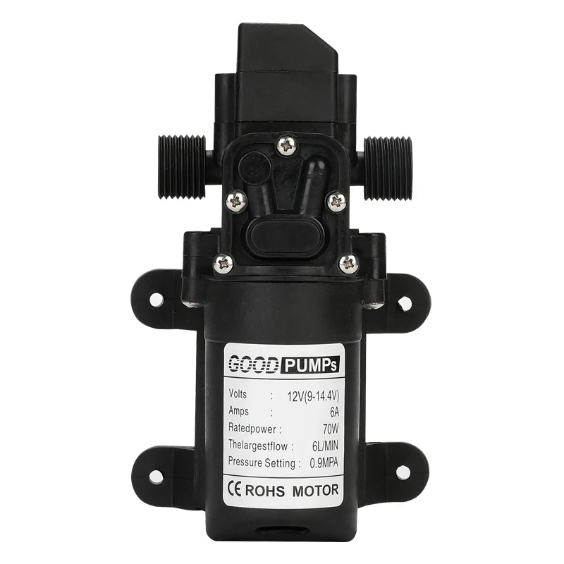 1pcs Automatic Flow Switch 6L/Min DC12V 70W 130PSI AUTO Diaphragm Water Pump Small Safe High Pressure Self Priming Pumps