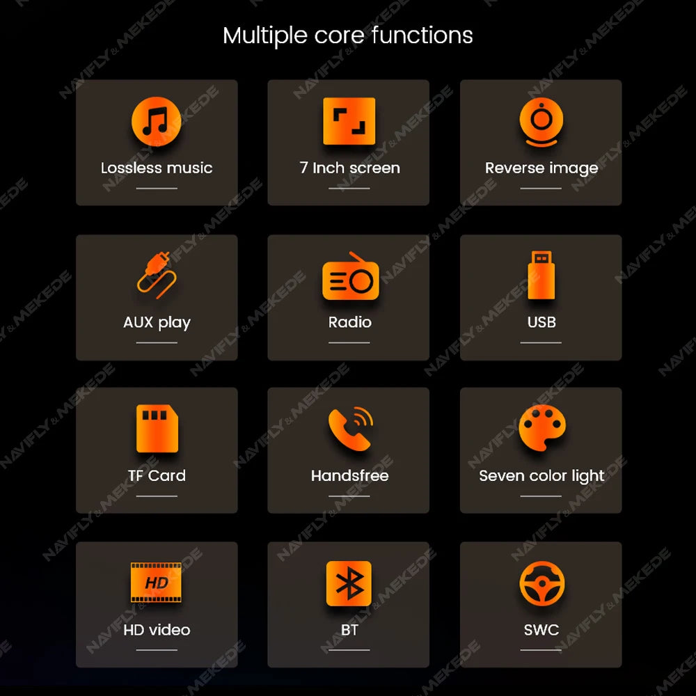 7-дюймовый сенсорный экран HD интеллектуальная система автомобильный мультимедийный MP5 плеер для универсальной поддержки камеры заднего вида SWC Mirror Link AUX-In