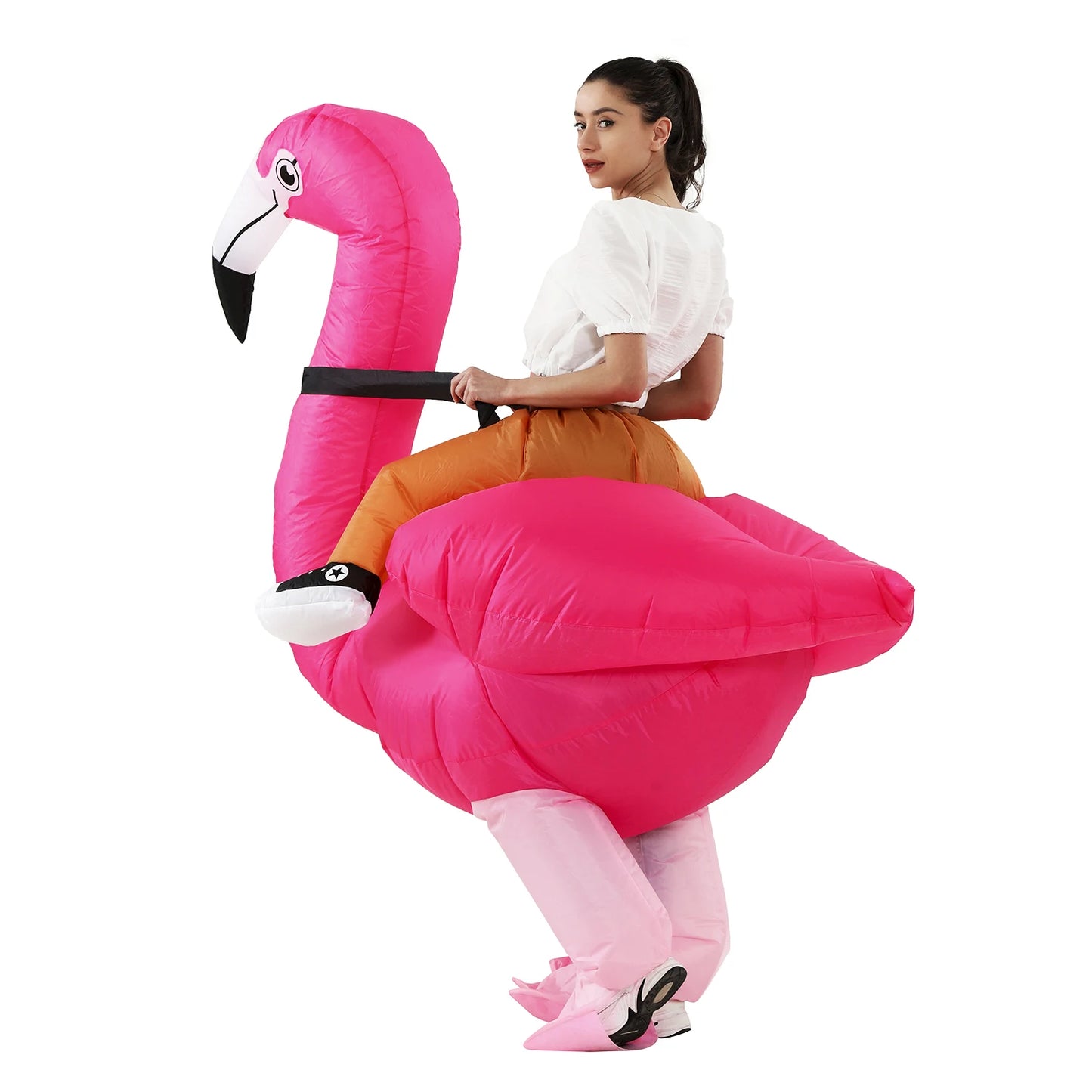 Flamingo Inflatable Costume Christms Mascot  Costume For Women Adults Kids Halloween Cartoon Anime Mascot Cosplay For Party