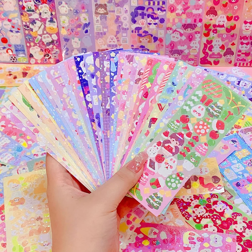 Kawaii Stickers for Kids Cute Stationary Aesthetic Diary Decoration Art Supplies Stickers for Scrapbooking Lot Korean Paper Desk