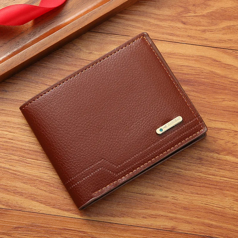 Men’S Pu Leather Wallets Coin Bags Small Money Purses Dollar Slim Large Capacity Male Multifunctional Casual Wallet Card Holders