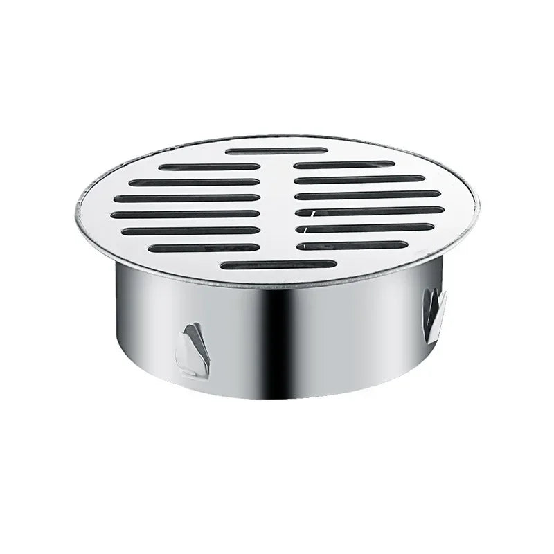 Stainless Steel Bathroom Drain Cover Hair Catcher Balcony Drainage Stopper Plug Garden Outdoor Roof Anti-blocking Floor Strainer