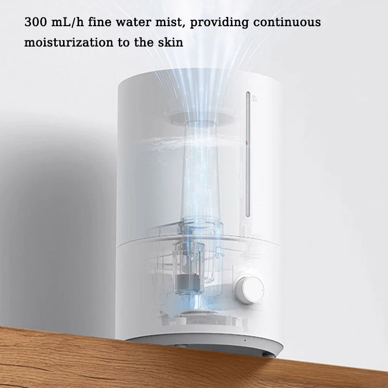 جهاز ترطيب الهواء Xiaomi Mijia Humidifier 2 بسعة 300 مل/ساعة وسعة كبيرة 4 لتر وصانع ضباب مع إضافة الماء والتحكم في الرطوبة في المنزل وصوت منخفض