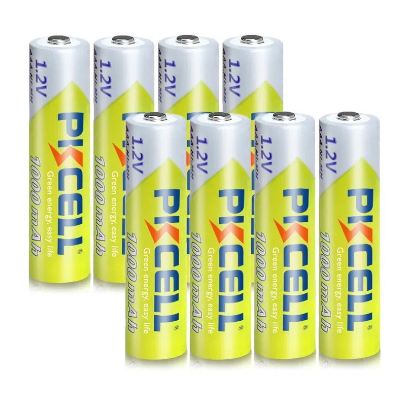 8PC PKCELL AAA Battery 1.2V NiMH AAA Rechargeable Batteries 1000mah aaa Clock Toys mouse battery And 2PC AAA/AA Battery Holder