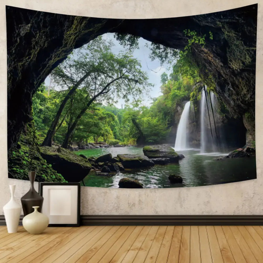 Beautiful Natural Forest Printed Large Wall Tapestry Sea View Hippie  Hanging Bohemian  Tapestries Mandala  Decor