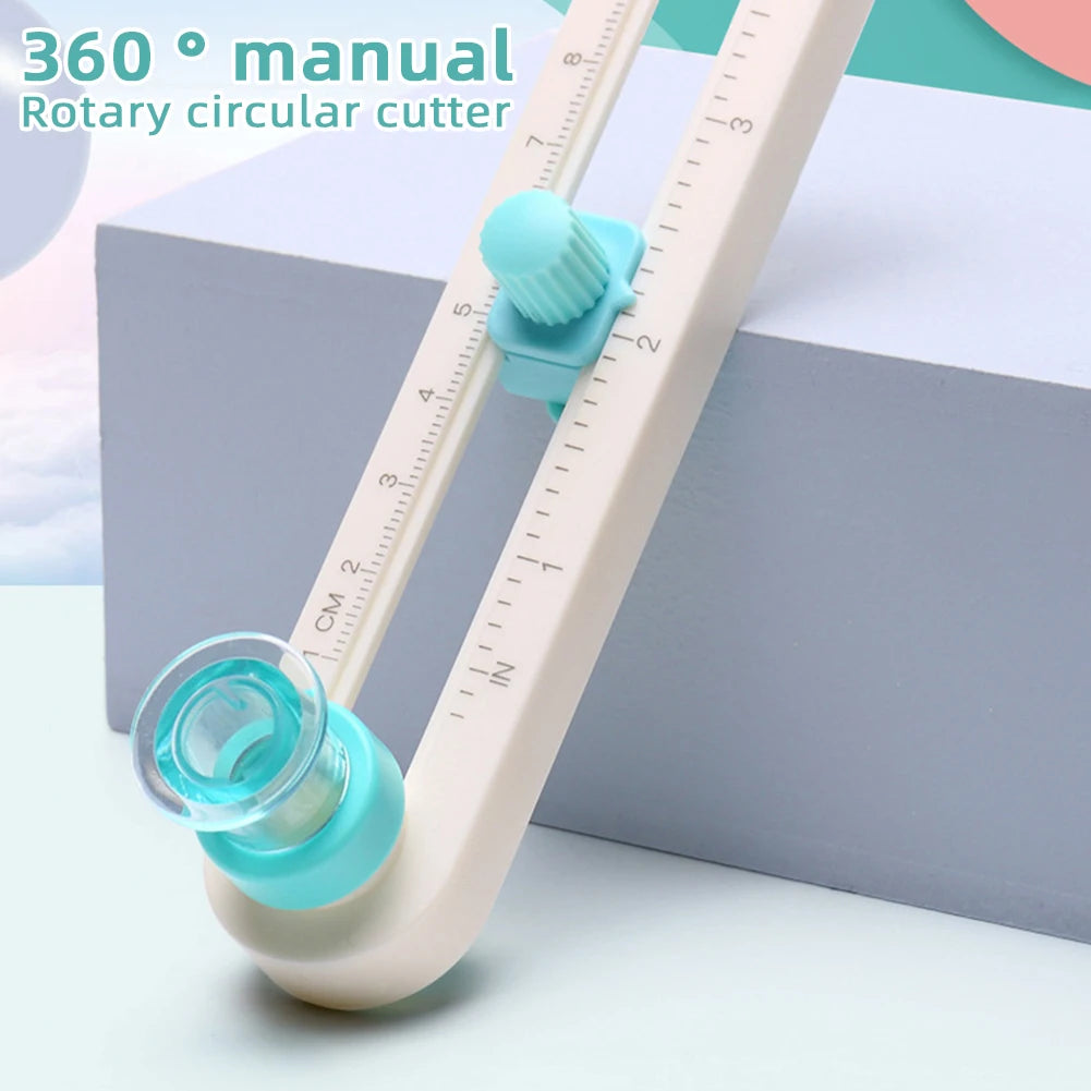 Plastic 2-20cm Circle Paper Cutter Multifunctional Craft Cutting Tools Paper Scrapbooking Cards Cutters For Home Study Offices