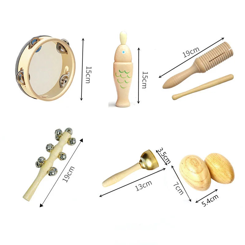 Toddler Musical Instruments Wooden Percussion Instruments Educational Preschool Toy for Kids Baby Instrument Musical Toys