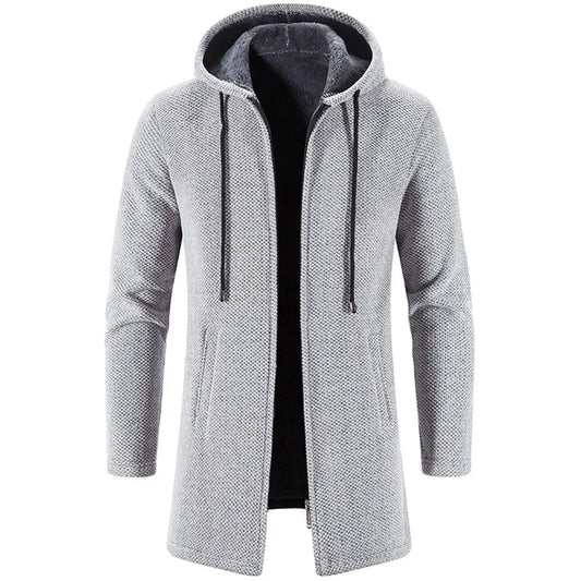 Men's Sweaters Coat Autumn Winter New Hot Warm Zipper Medium Long Cardigan Sweaters Man Casual Knitwear Sweatercoat mens clothes