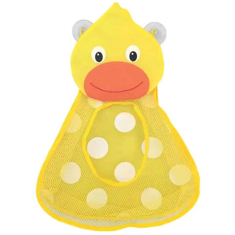 Duck Frog Bath Toy Storage Bag Organize Water Toys Game Bag for Kids Strong Suction Cups Durable Polyester Perfect Gift for Xmas