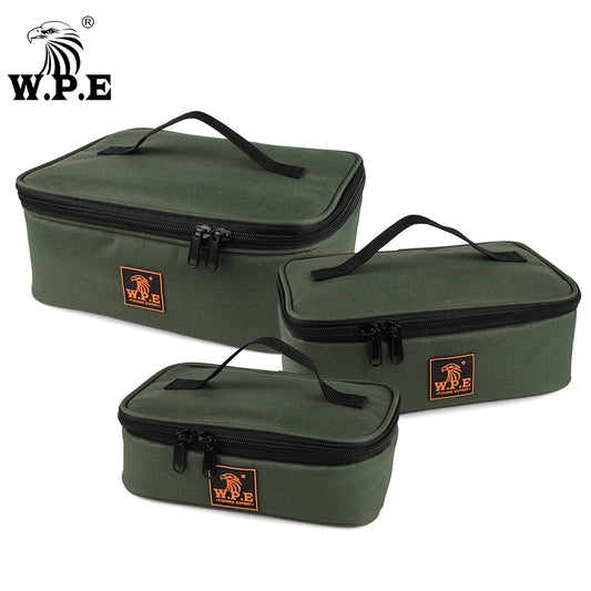 W.P.E 1pcs Carp Fishing Bag Multi Purpose 600D PVC Oxford Multi Function Fish Reel Line Lure Tool Bag Fishing Tackle Accessories