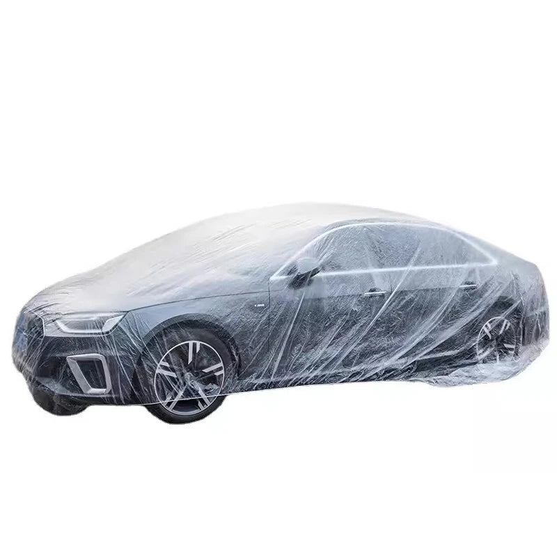 SEAMETAL Disposable Car Cover Indoor Dustproof PEVA Car Cover Transparent Soft Scratch-Free Auto Exterior Protector Universal