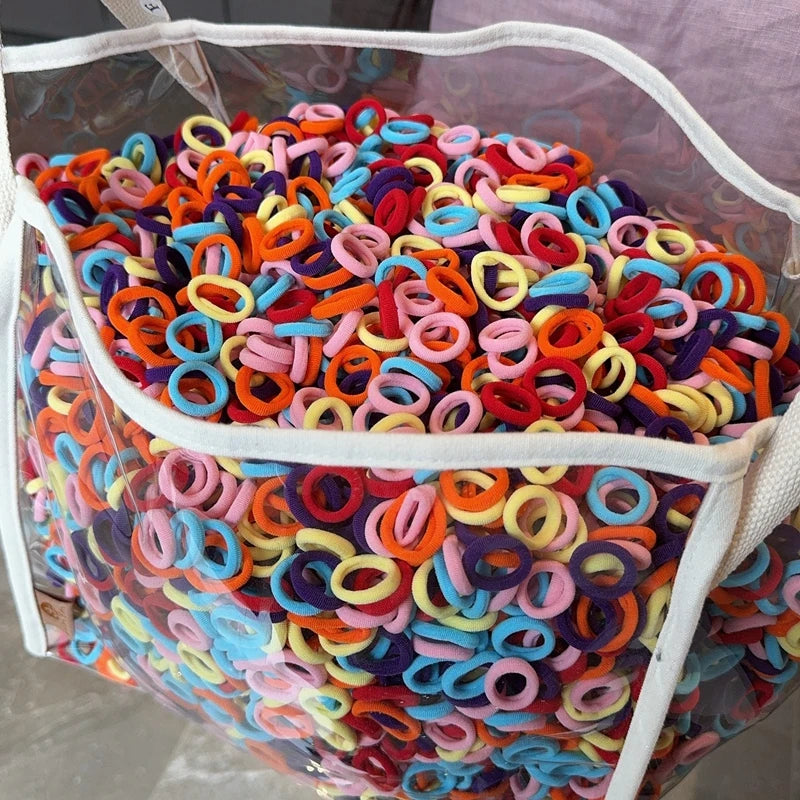 20/50Pcs Elastic Hair Bands Girls Hair Accessories Mini Colorful Nylon Headband Kids Ponytail Holder Scrunchie Ornaments Gift