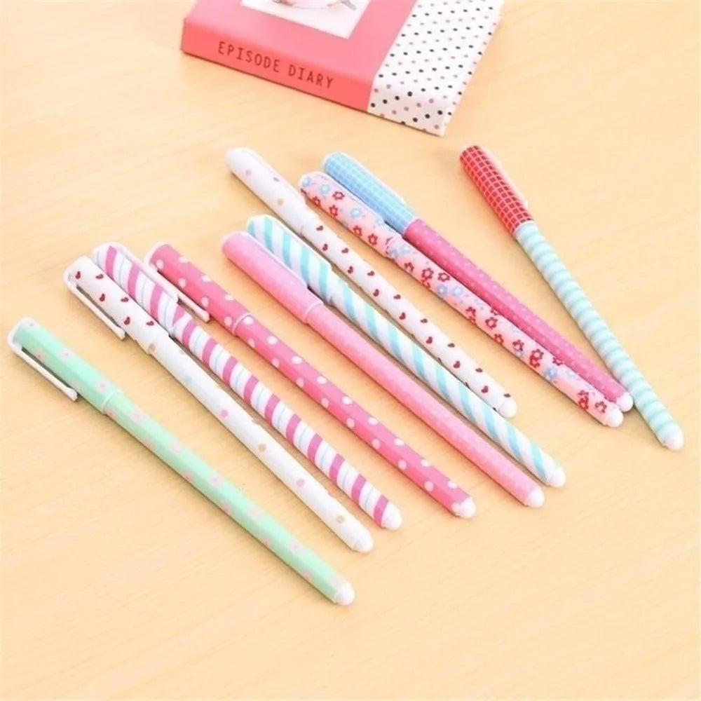 10 Pcs/Set Color Pen Flower Animal Starry Star Sweet Flora Colored Gel Pen 0.38mm Cute Pens for School  Stationary