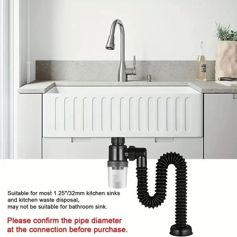 1PC Washbasin Drain Pipe Insect Proof Odor Proof Blockage Proof And Leak Proof Water Dispenser Washbasin Drainage Pipe