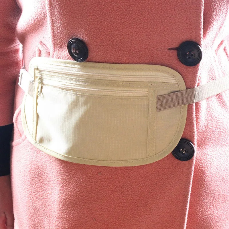 Invisible Travel Waist Packs Pouch for Passport Money Belt Bag Hidden Security Wallet Gift Travel Bag Chest Pack Money Waist Bag