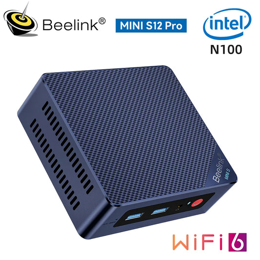 كمبيوتر ألعاب سطح المكتب Beelink Mini S Intel 11th Gen N5095 Mini PC N100 S12 Pro DDR4 8GB 128GB SSD N95 VS GK3V J4125