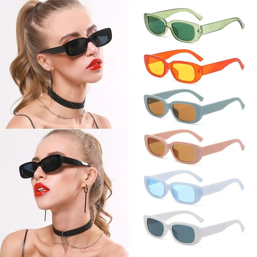 90’s Retro UV400 Protection Vintage Shades Rectangle Sunglasses Sunglasses for Women Men Y2K Sun Glasses