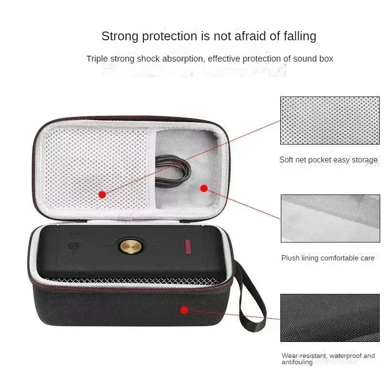 Portable Speaker Storage Bag Anti-Scratch Bag for-MARSHALL EMBERTON Speaker for CASE with Zipper Audio Protective Box Easy Open