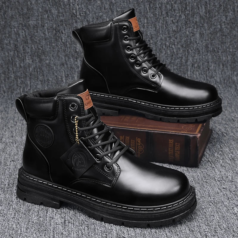 Walking Martin Boots for Men Outdoor Boots Luxury Brands Men's Ankle Boots Winter New High Top Casual Shoes Classic Design