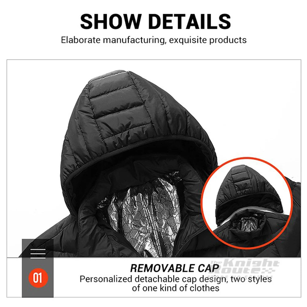 21 Areas Heated Jacket Winter Men's Women's Motorcycle Jacket USB Electric Heating Jacket Heated Vest Moto Thermal Clothing Coat