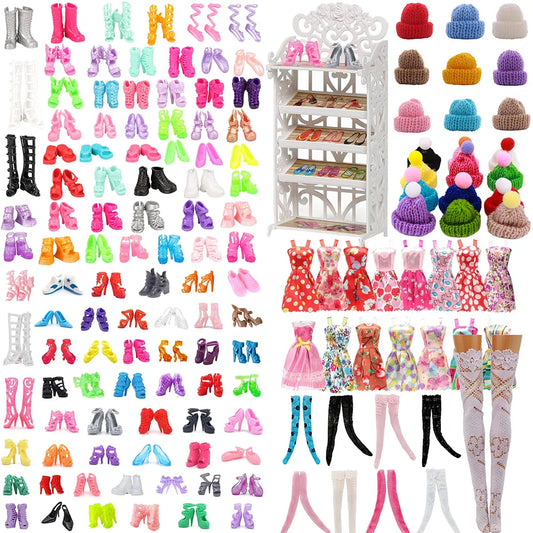 30 Different High Heel Shoes Boots For 11.8 Inch Barbie Doll Clothes Accessories Girl's Toys Birthday Gift