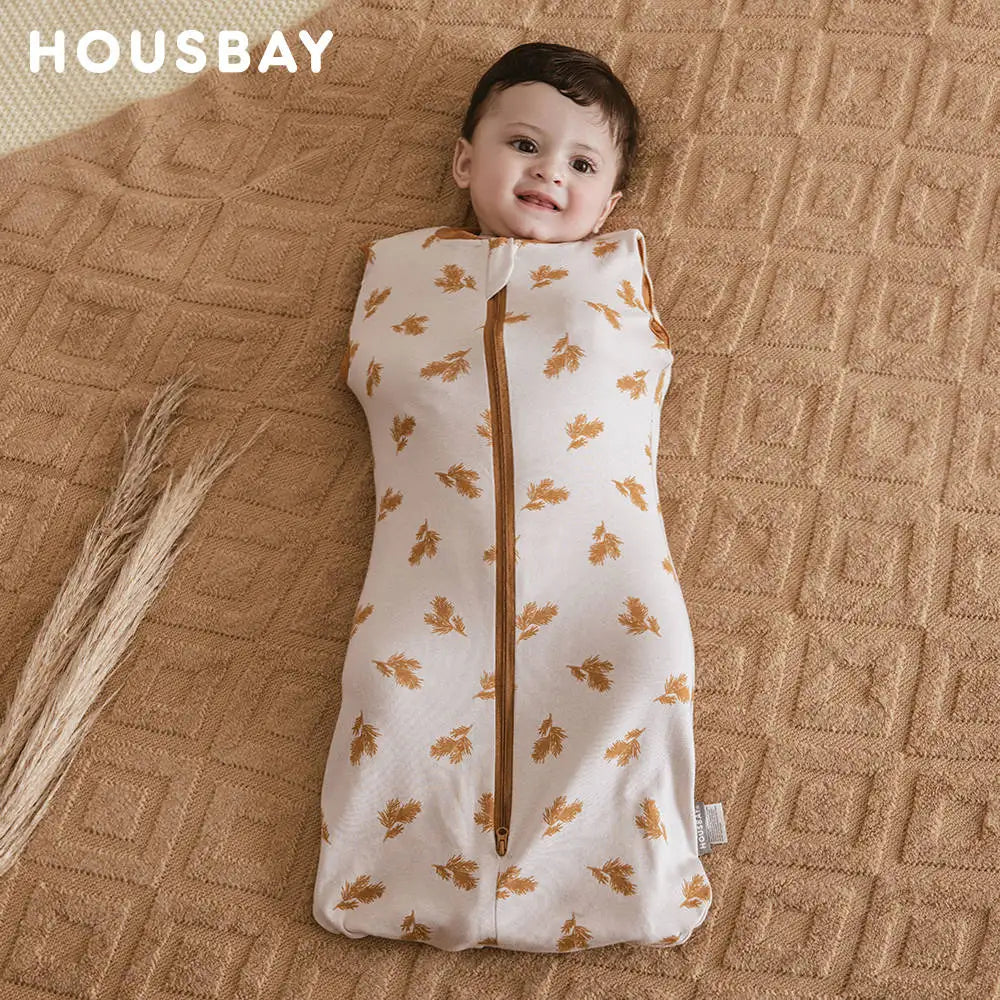 Baby Sleeping Bag Newborn Baby Swaddle Sleeveless Sleep Sack Summer Thin 100% Cotton Soft 2-Ways Zipper Diaper Changing Bag