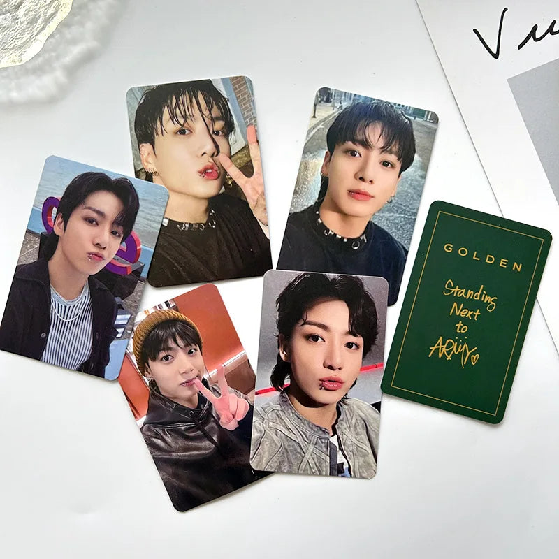 7Pcs/Set Kpop Idol Lomo Card Postcard Solo Album Golden Photo Print Cards Picture Fans Gifts Collection