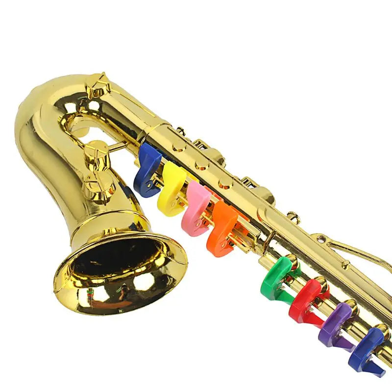 Kids Saxophone Mini Saxophone Toy Kids Trumpet with Sound Plastic Trumpet Toy Musical Instrument for Kids Learning