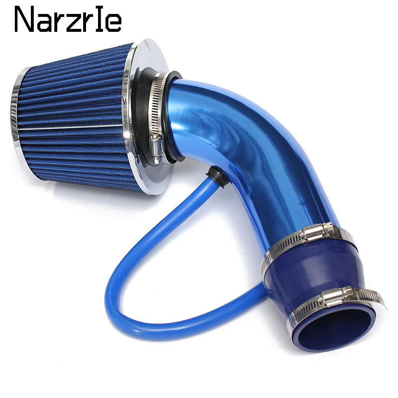 76mm Car Refitted Winter Mushroom Head Air Filter Intake Pipe Filter High Flow High Cold Air Filter Aluminum Pipe Kit