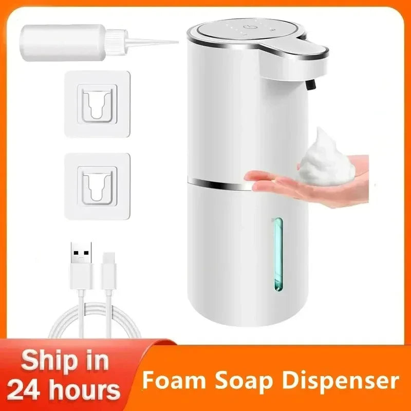 380ML Automatic Foam Soap P11 Dispenser Bathroom Smart Washing Hand Machine With USB Charging ABS 4 Level Adjustable