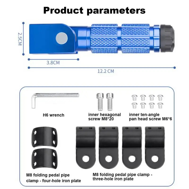 Motorcycle Pedals Foot Electric Foldable Motor Foot Pedal Motor Passenger Pedal Motorcycle items For Electric Scooter Motorcycle