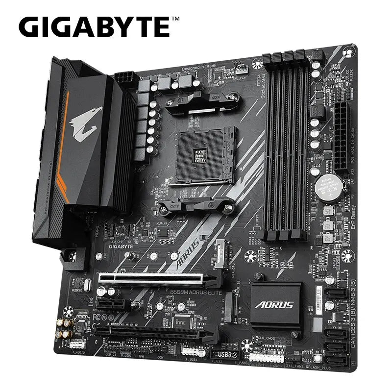 GIGABYTE новая материнская плата B550M AORUS ELITE Micro-ATX Socket AM4 для процессоров серии Ryzen 5000 4000 3000 Dual Channel DDR4 SATA3 M.2