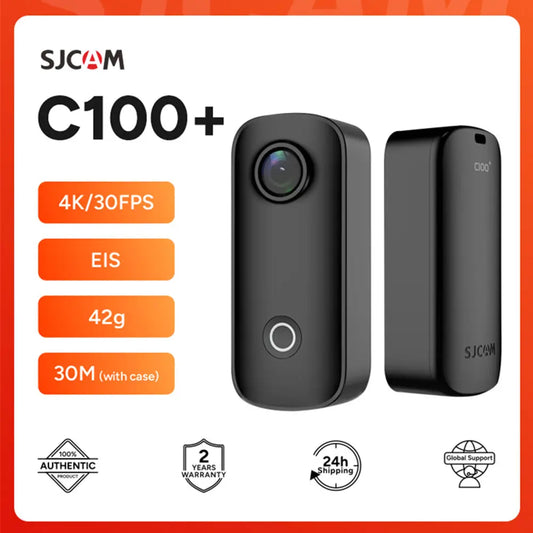 Экшн-камера SJCAM C100 Plus 4K 30M Водонепроницаемая 2.4G WiFi Экшн-камера для спорта EIS велосипедный шлем мотоциклы