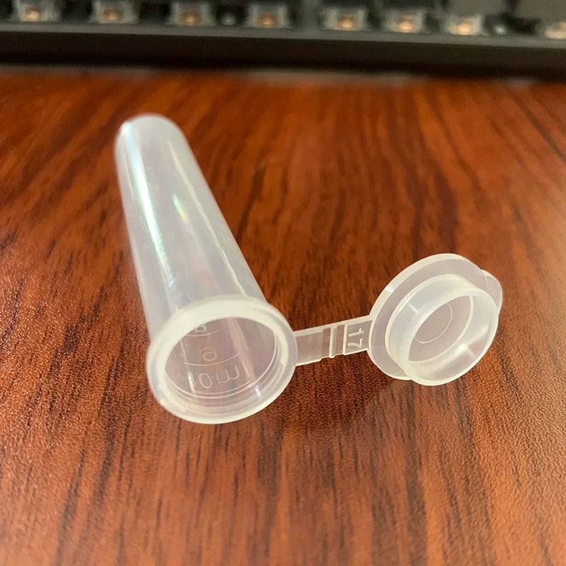 10PCS 2ML/5ML/10ML Laboratory Supplies Sample Transparent Micro Plastic Centrifuge Tube Test Tube Clip Laboratory Container Lid