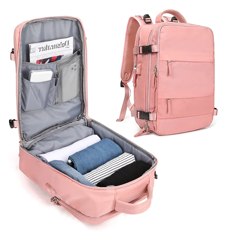 Multifunctional Travel Bag Big Capactiy Backpack Women Outdoor Luggage Bag Mochilas High Quality USB Charging Designer Backpack