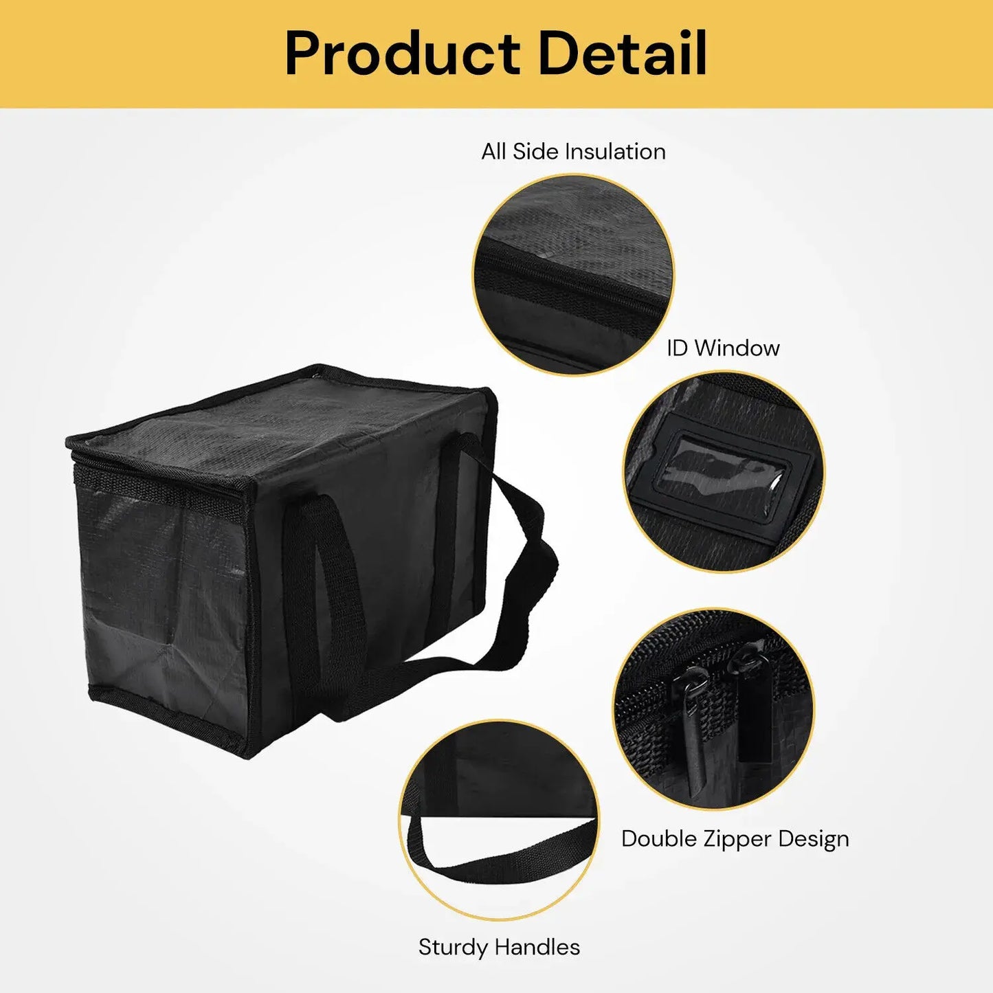 Camping Portable Lunch Cooler Bag Folding Insulation Picnic Ice Pack Food Thermal Bag Drink Carrier Insulated Beer Delivery Bag