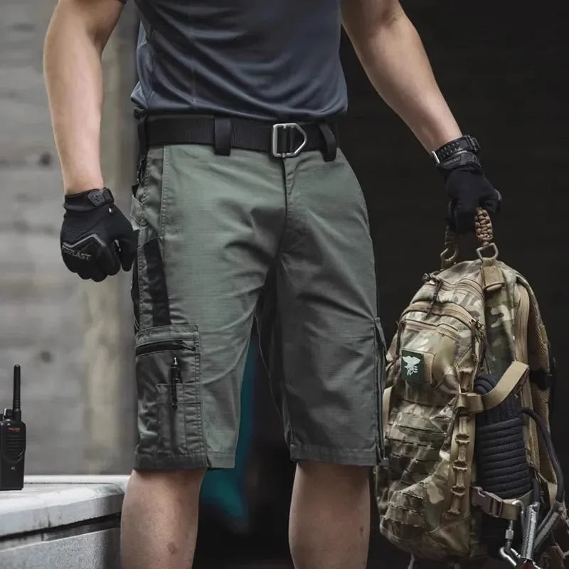 2024 Camouflage Shorts Mens Summer Quick Drying Multiple Pockets Military Pants Outdoor Hiking Fishing Thin Shorts Male Jogger