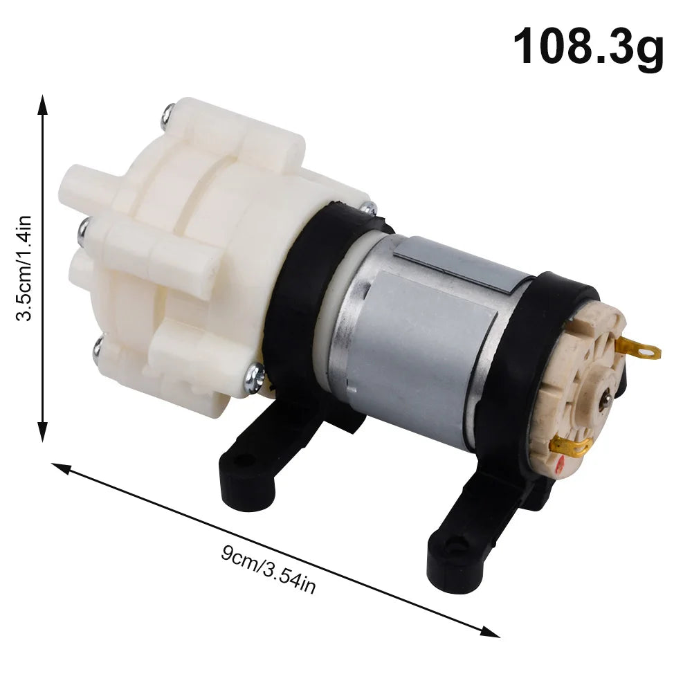 مضخة مياه R385 مضخة غشاء 12 فولت مضخة مياه صغيرة 6 فولت مضخة مياه مصغرة ملحقات حوض السمك المنزلي مضخة مياه مجموعة الشاي